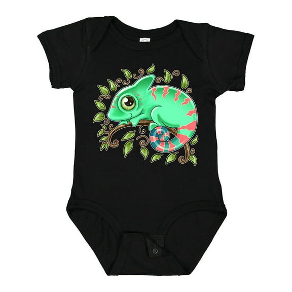 Inktastic Tiny, Cute Chameleon Boys or Girls Baby Bodysuit