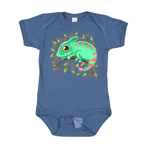 Inktastic Tiny, Cute Chameleon Boys or Girls Baby Bodysuit