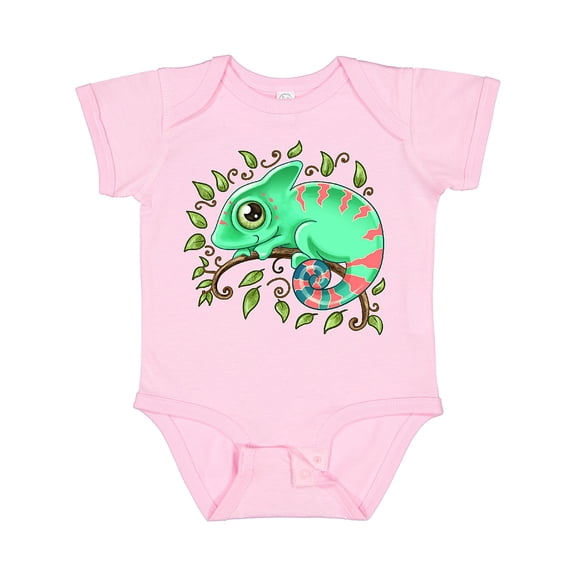 Inktastic Tiny, Cute Chameleon Boys or Girls Baby Bodysuit