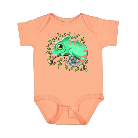 Inktastic Tiny, Cute Chameleon Boys or Girls Baby Bodysuit