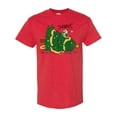 thumbnail image 1 of Inktastic Tiny Dinosaur Destroying Christmas Tree T-Shirt, 1 of 5
