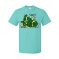 thumbnail image 1 of Inktastic Tiny Dinosaur Destroying Christmas Tree T-Shirt, 1 of 5