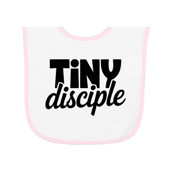 Inktastic Tiny Disciple Religious Baby Terry Cloth Bib
