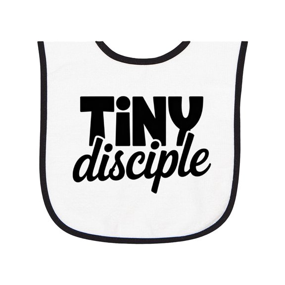 Inktastic Tiny Disciple Religious Baby Terry Cloth Bib