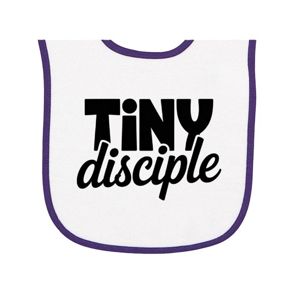 Inktastic Tiny Disciple Religious Baby Terry Cloth Bib