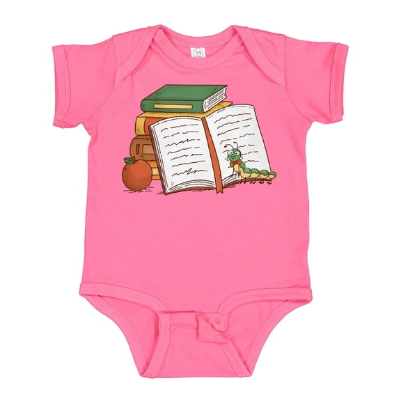 Inktastic Tiny Library Bookworm Boys or Girls Baby Bodysuit