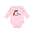 thumbnail image 1 of Inktastic Tiny Library Bookworm Boys or Girls Long Sleeve Baby Bodysuit, 1 of 5