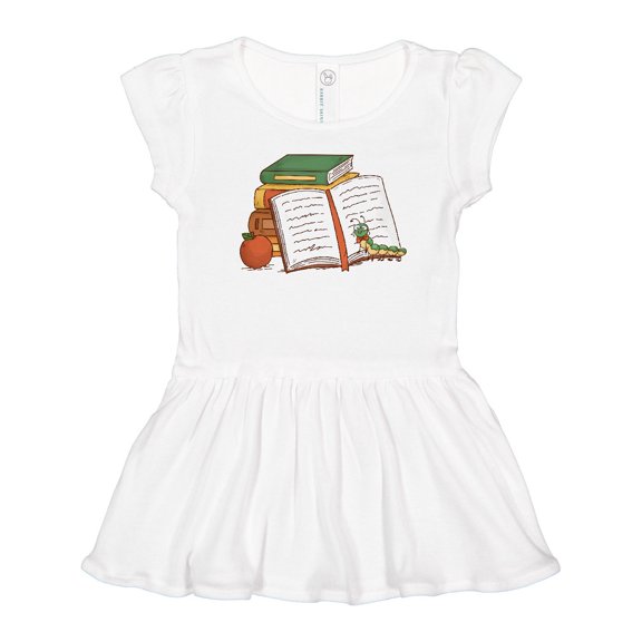 Inktastic Tiny Library Bookworm Girls Toddler Dress