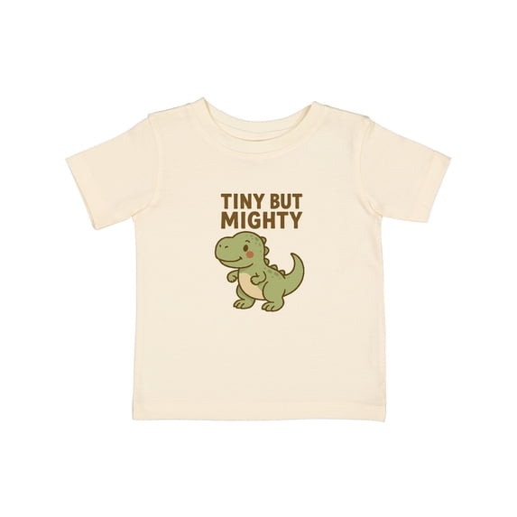 Inktastic Tiny but Mighty Dinosaur Cartoon Design Boys or Girls Baby T-Shirt