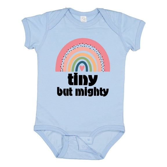 Inktastic Tiny but Mighty Rainbow Nicu Girls Baby Bodysuit