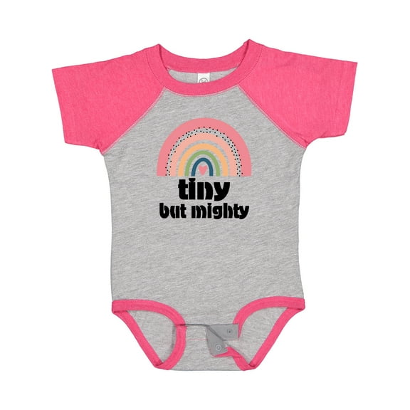 Inktastic Tiny but Mighty Rainbow Nicu Girls Baby Bodysuit