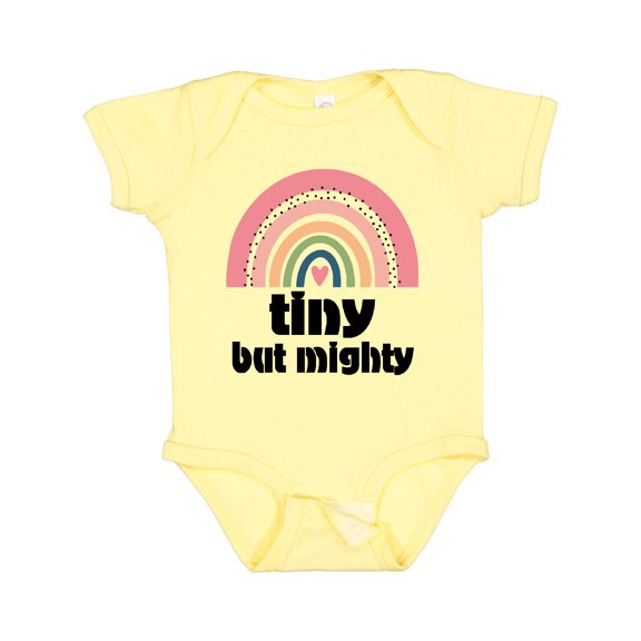 Inktastic Tiny but Mighty Rainbow Nicu Girls Baby Bodysuit