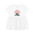 thumbnail image 1 of Inktastic Tiny but Mighty Rainbow Nicu Girls Baby Dress, 1 of 5