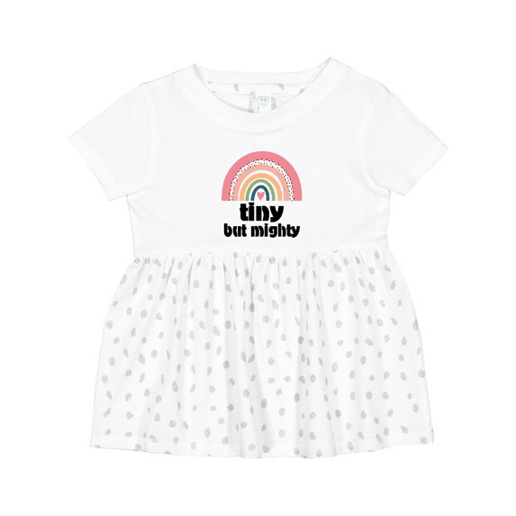 Inktastic Tiny but Mighty Rainbow Nicu Girls Baby Dress