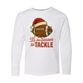 thumbnail image 1 of Inktastic Tis the Season to Tackle Football Christmas Long Sleeve Youth T-Shirt, 1 of 5