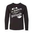 thumbnail image 1 of Inktastic Tis the Season to Tailgate with Helmets and Football Long Sleeve Youth T-Shirt, 1 of 5