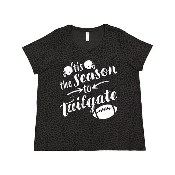 Inktastic Tis the Season to Tailgate with Helmets and Football Women's Plus Size T-Shirt