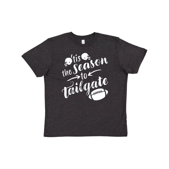 Inktastic Tis the Season to Tailgate with Helmets and Football Youth T-Shirt