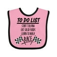 thumbnail image 1 of Inktastic To Do List Funny Racing for Baby Boys or Girls Baby Bib, 1 of 4
