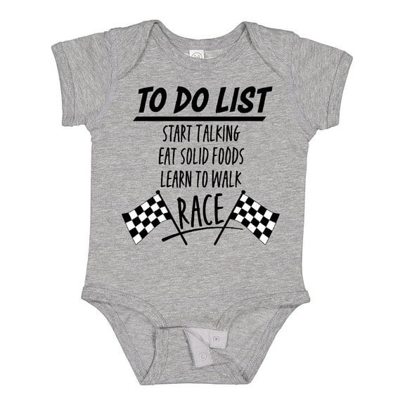 Inktastic To Do List Funny Racing for Baby Boys or Girls Baby Bodysuit