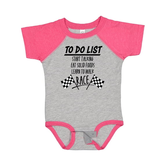 Inktastic To Do List Funny Racing for Baby Boys or Girls Baby Bodysuit