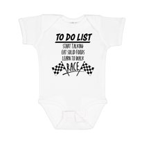 Inktastic To Do List Funny Racing for Baby Boys or Girls Baby Bodysuit