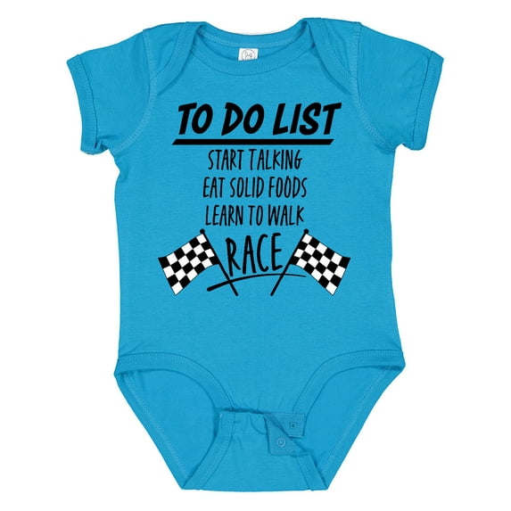 Inktastic To Do List Funny Racing for Baby Boys or Girls Baby Bodysuit