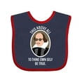 thumbnail image 1 of Inktastic To Thine Own Self Be True Shakespeare Boys or Girls Baby Bib, 1 of 4