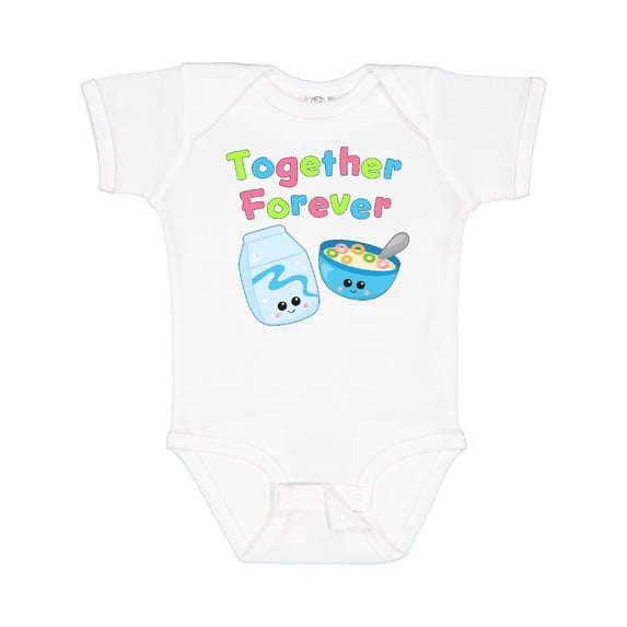 Inktastic Together Forever Milk and Cereal Boys or Girls Baby Bodysuit
