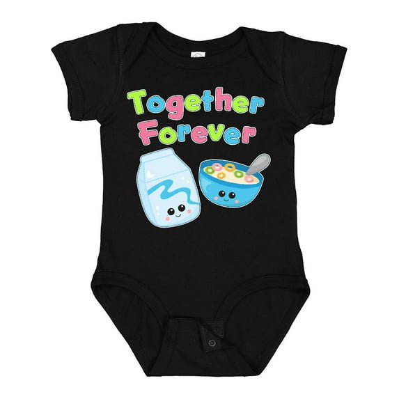 Inktastic Together Forever Milk and Cereal Boys or Girls Baby Bodysuit