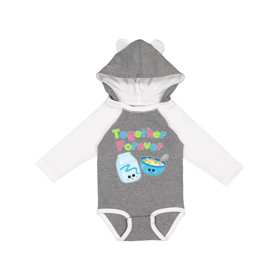 Inktastic Together Forever- Milk and Cereal Boys or Girls Long Sleeve Baby Bodysuit