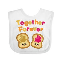 Inktastic Together Forever- Peanut Butter and Jelly Boys or Girls Baby Bib