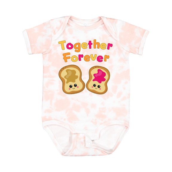 Inktastic Together Forever- Peanut Butter and Jelly Boys or Girls Baby Bodysuit