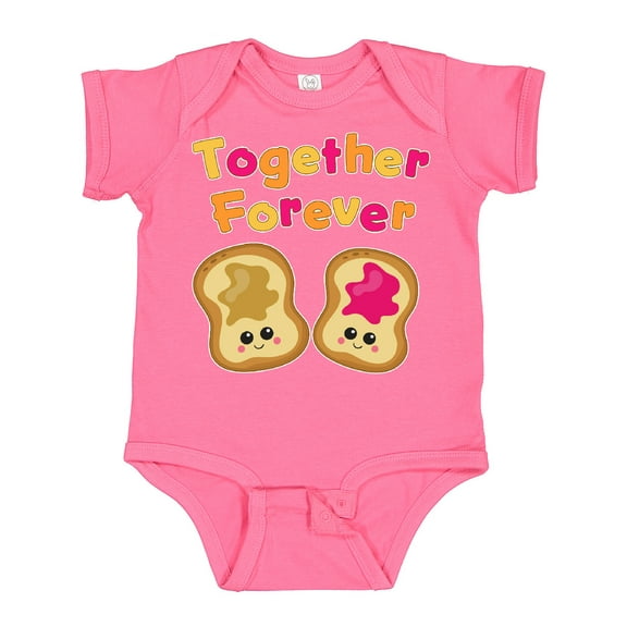 Inktastic Together Forever- Peanut Butter and Jelly Boys or Girls Baby Bodysuit