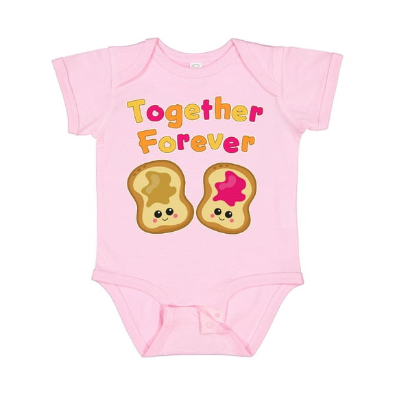 Inktastic Together Forever- Peanut Butter and Jelly Boys or Girls Baby Bodysuit