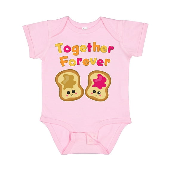 Inktastic Together Forever- Peanut Butter and Jelly Boys or Girls Baby Bodysuit