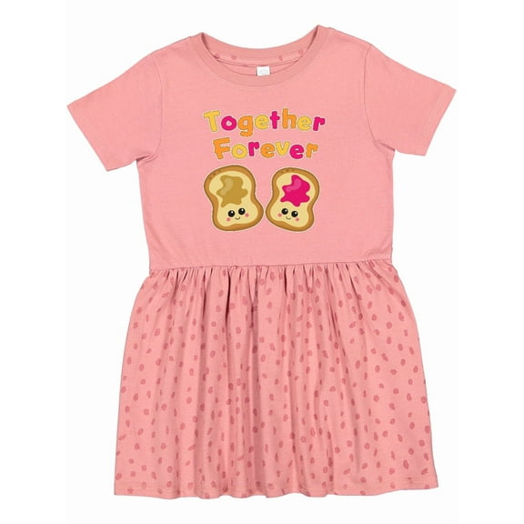 Inktastic Together Forever Peanut Butter and Jelly Girls Toddler Dress