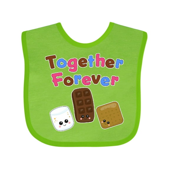 Inktastic Together Forever- S'mores Boys or Girls Baby Bib