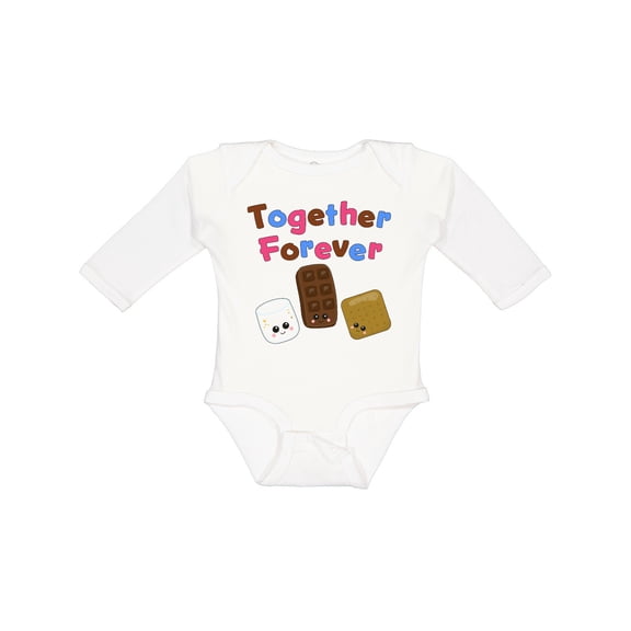 Inktastic Together Forever S'mores Boys or Girls Long Sleeve Baby Bodysuit