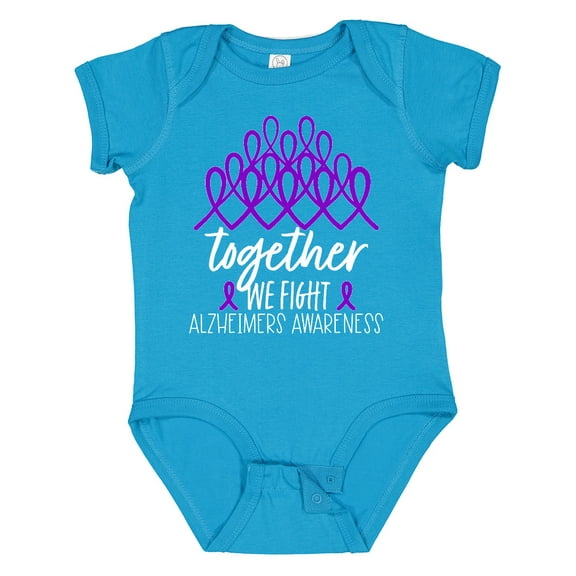 Inktastic Together, We Fight Alzheimers Awareness Boys or Girls Baby Bodysuit