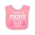 thumbnail image 1 of Inktastic Together We Fight Breast Cancer Awareness Boys or Girls Baby Bib, 1 of 4