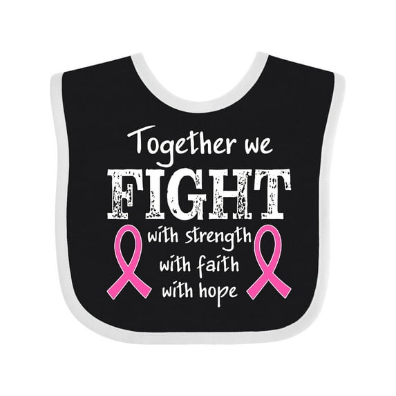 Inktastic Together We Fight Breast Cancer Awareness Boys or Girls Baby Bib