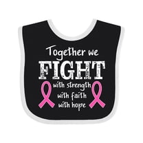 Inktastic Together We Fight Breast Cancer Awareness Boys or Girls Baby Bib
