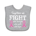 thumbnail image 1 of Inktastic Together We Fight Breast Cancer Awareness Boys or Girls Baby Bib, 1 of 4