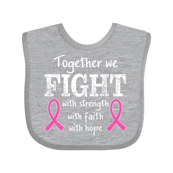 Inktastic Together We Fight Breast Cancer Awareness Boys or Girls Baby Bib