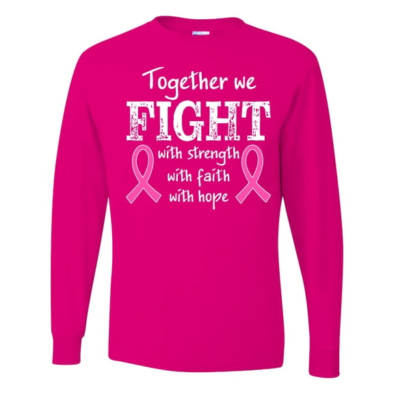 Inktastic Together We Fight Breast Cancer Awareness Long Sleeve T-Shirt