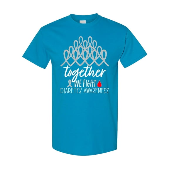Inktastic Together, We Fight Diabetes Awareness T-Shirt