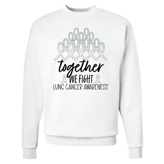 Inktastic Together, We Fight Lung Cancer Awareness Adult Sweatshirt