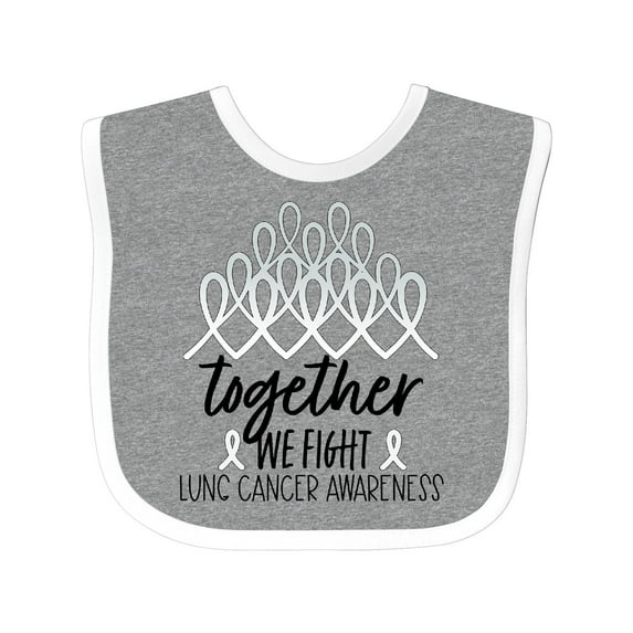 Inktastic Together, We Fight Lung Cancer Awareness Boys or Girls Baby Bib