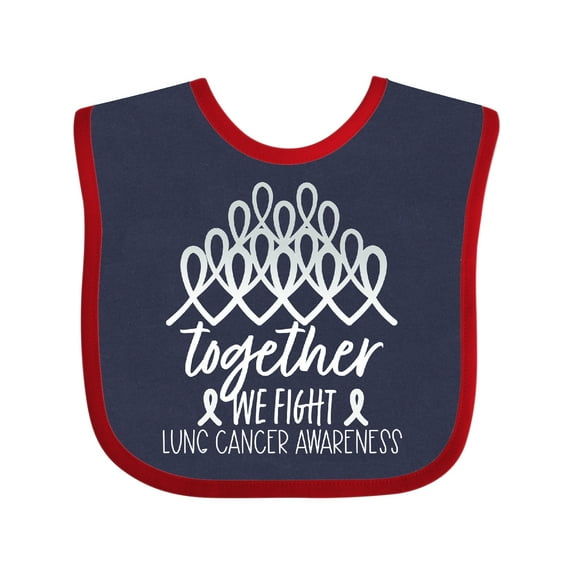 Inktastic Together, We Fight Lung Cancer Awareness Boys or Girls Baby Bib